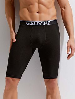 Комфортные боксеры на широкой резинке черного цвета GAUVINE RTGAU3016-01